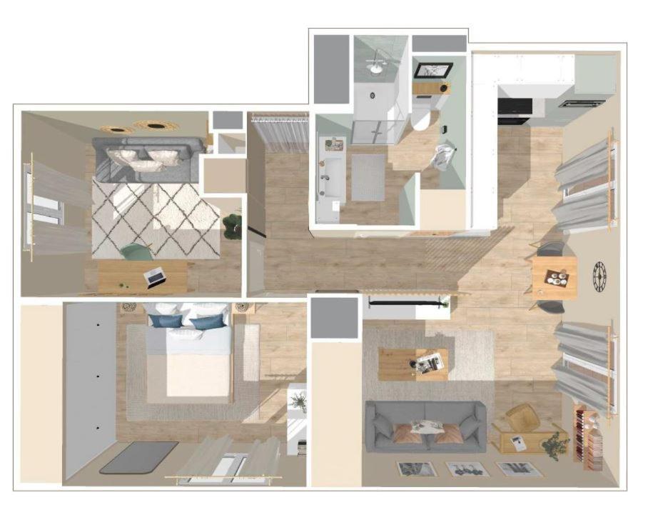Appartement 2 Queenbed Parking Clim Wifi Aix-en-Provence Luaran gambar